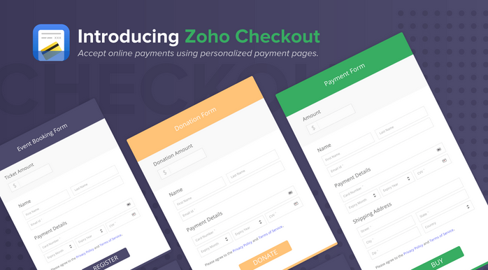Zoho Checkout is an online payment app for small businesses