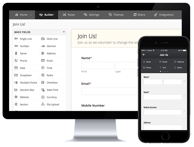 Zoho Forms online form design software