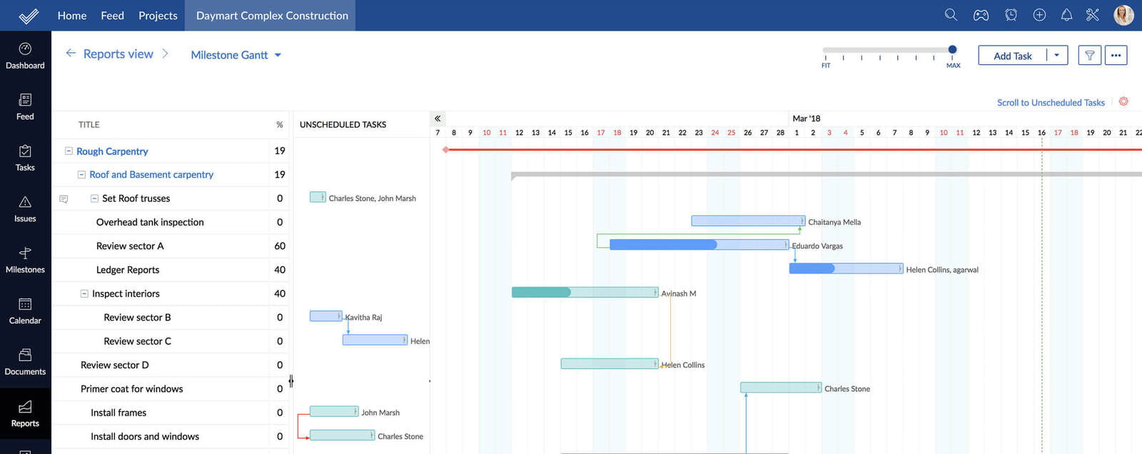 Zoho Projects easy to use interface make project management a breeze