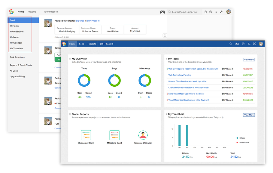 Zoho Projects project management software for small businesses