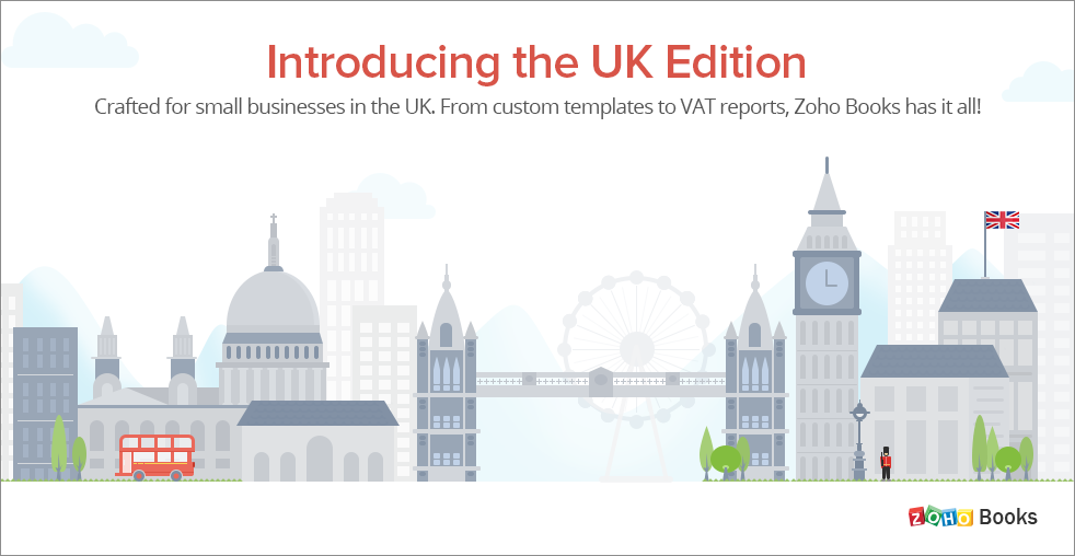 Zoho Books UK accounting application for small businesses.