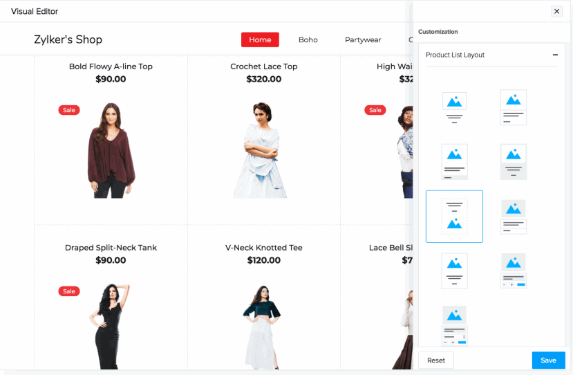 Extensive CMS functionality in Zoho Commerce