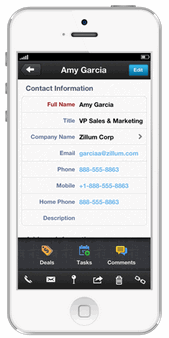 Mobile contact management apps by Zoho ContactManager