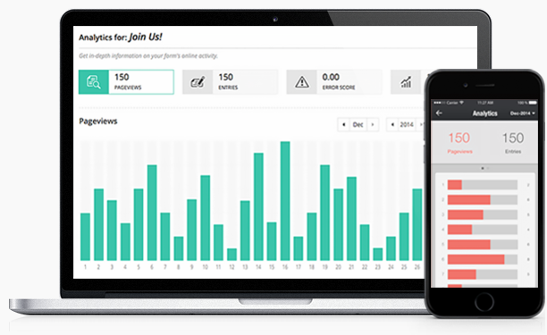 Zoho Forms comes with inbuilt reporting functions to analyse your data