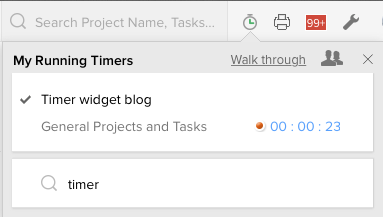 Manage your Timers from a Single Point Using the New Zoho Projects Timer Widget