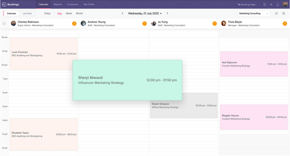 Zoho Bookings scheduler app