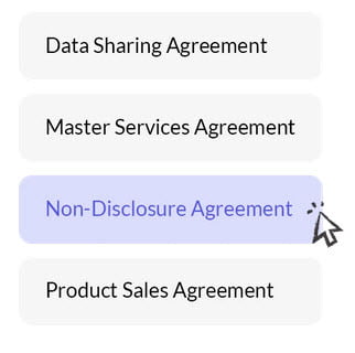 Zoho Contracts comes with in built contract templates
