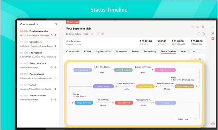 Zoho Projects task and time tracking