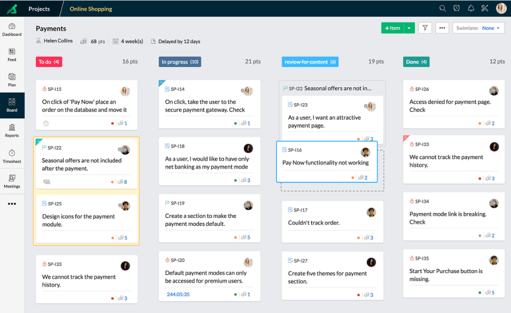 Zoho Sprints - Agile project management software