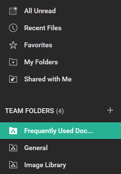 Zoho Workdrive allows you to create team folders