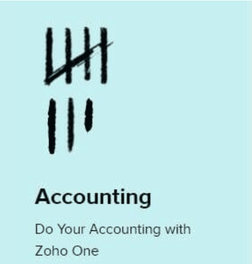 Zoho One comes with several accounting, invoicing and payment apps