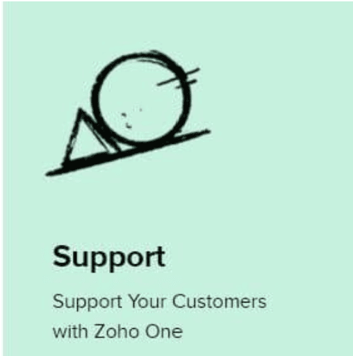 Zoho One has powerful customer support apps